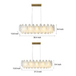 Glass Feathers Dining Room Light Ha098702