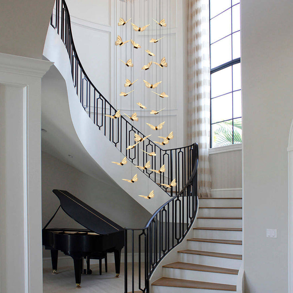 Small Butterflies Long Chandelier Ha093702