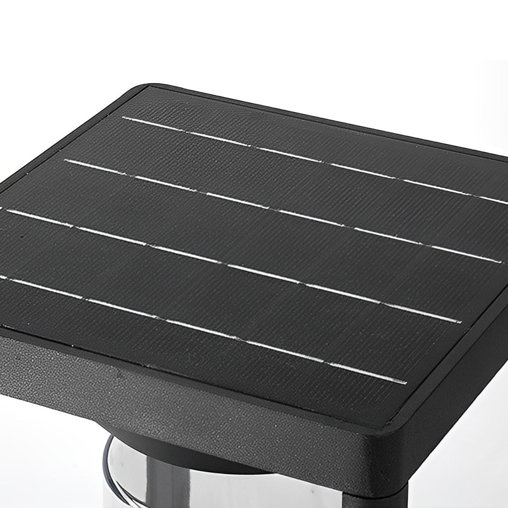 Square Minimalist Solar Fence Post Light Ha080736