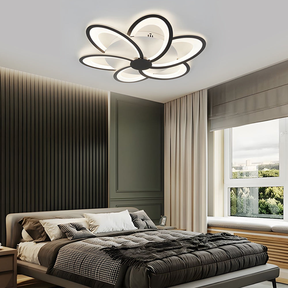 Modern Petal Flush Mount Light Acrylic Led Flower Shape Ceiling Lamp