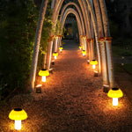 Mushroom Solar LED Lawn Light – Waterproof Garden & Pathway Illumination