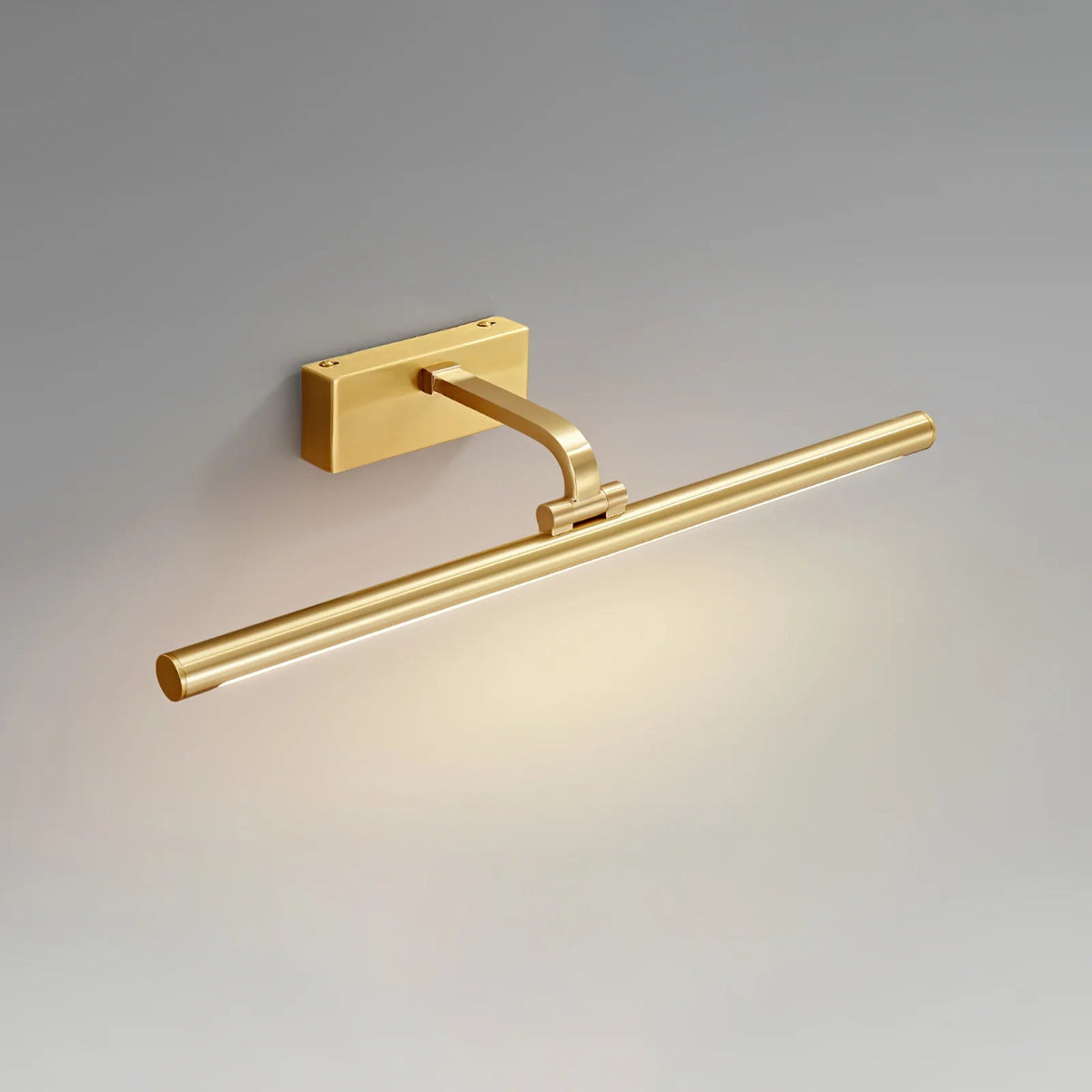 Luxe Brass Walnut Linear Wall Light