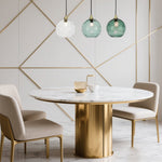 Alloliving Modern Simple Colored Water Pattern Glass Ball Pendant Light