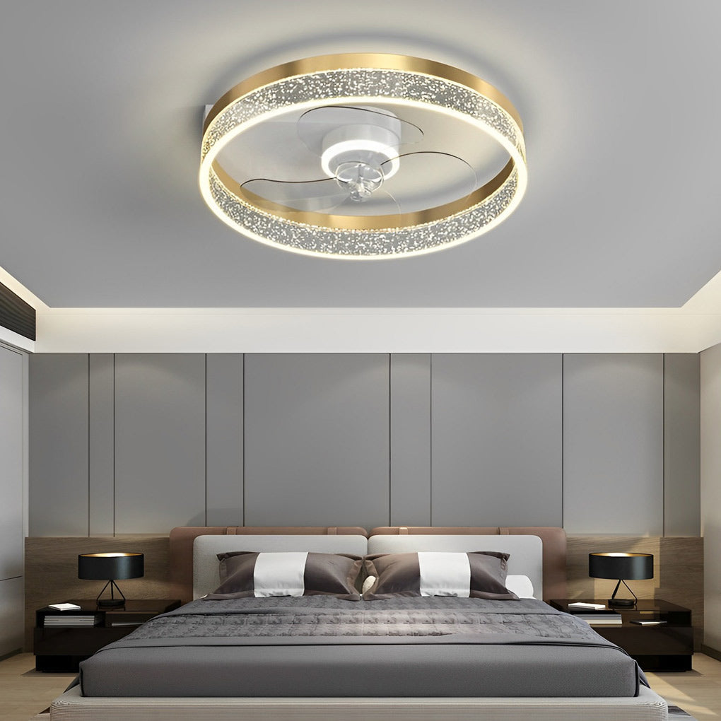 Round Modern Bladeless Ceiling Fans Ha082733