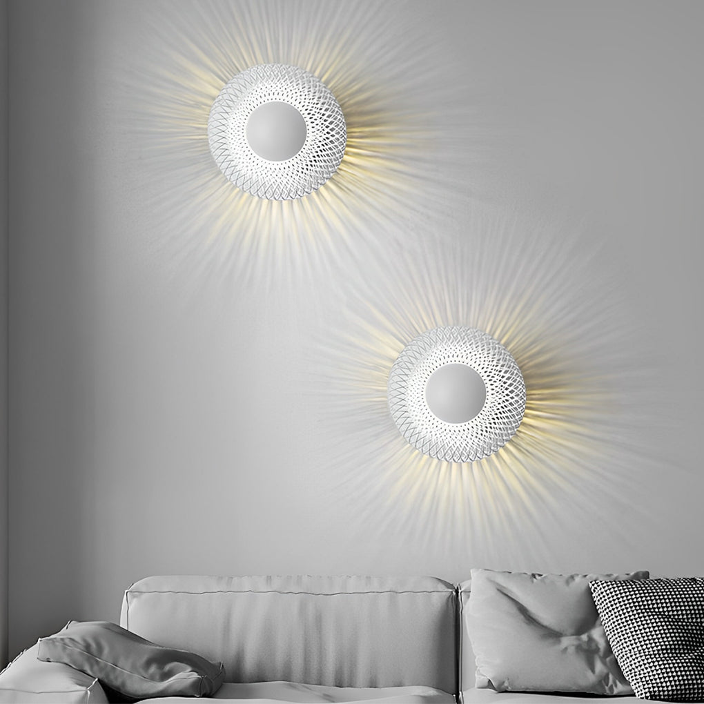 Circular Nest Grid Wall Sconce Ha078264