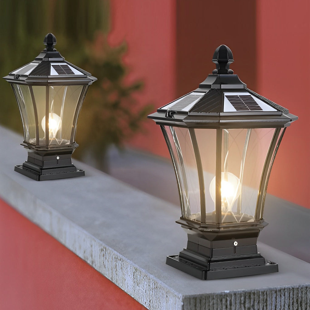 Vintage Retro Solar Fence Light Ha084360
