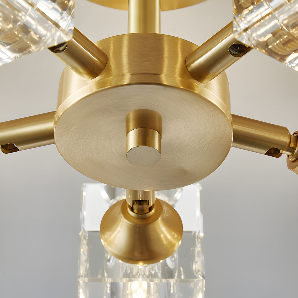 3 4 5 6 Light 180 Adjustable Crystal Shades Ceiling Light Fixture