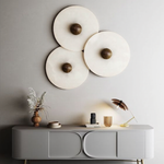 Modern Sipmple Round Alabaster Wall Light