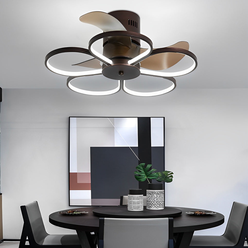 Flowers Bladeless Ceiling Fans Lamp Ha082428