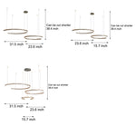 Modern Circular 2 3 Light C Shape Suspension Ceiling Lamp