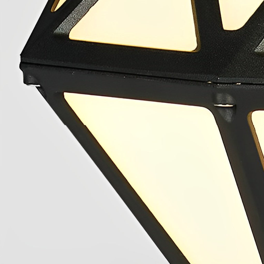 Geometric Black Modern Lawn Lamp Ha077226