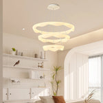 Creative Cream Style Designer Rings 3 Step Dimming Modern Chandelier