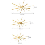 6 Light Led Semi Flush Mount Copper Starbursts Ceiling Light Fireworks Ceiling Lighting Fixture