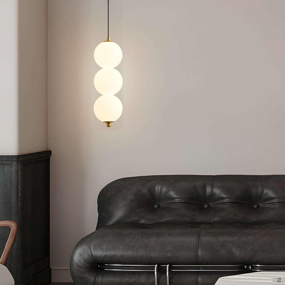 Modern Round String Vertical Balls Pendant Lamp Dimmable Led Chandelier