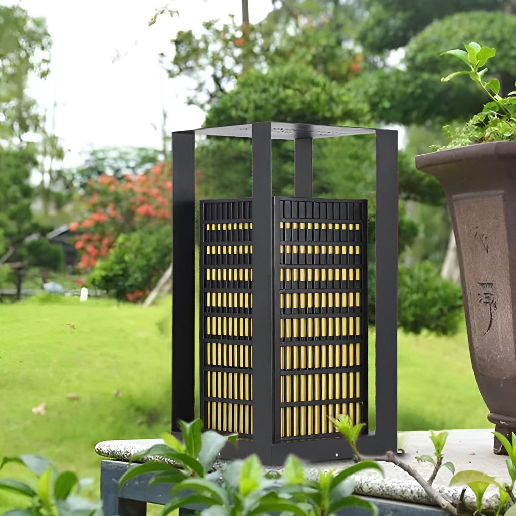 Square Lantern Shaped Led Black Pathway Lights