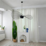 Modern Simple Fabric Hat Shape Pendant Light
