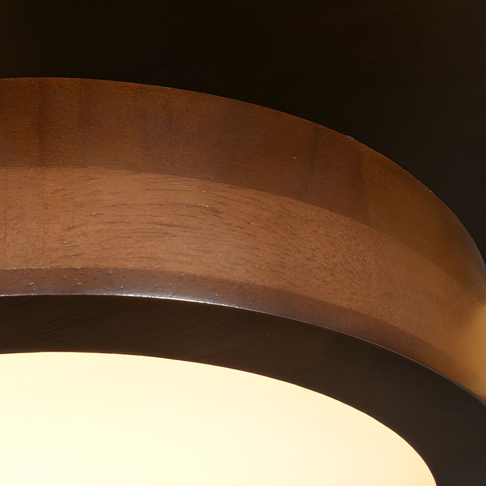 Modern Sputnik 3 4 5 Light Walnut Circles Flush Mount Led Ceiling Light