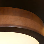 Modern Sputnik 3 4 5 Light Walnut Circles Flush Mount Led Ceiling Light