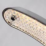 Modern Led Ring Shaped Pendant Light With Acrylic Shades For Living Room