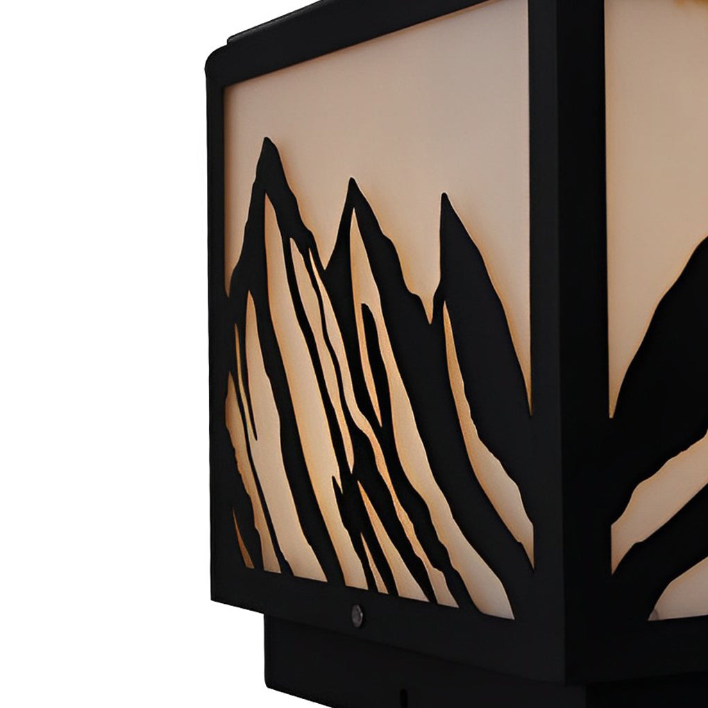 Mountain Scenery Solar Fence Post Lights Ha080149