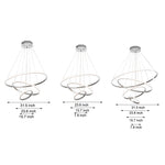 Contemporary Hanging 3 4 Light Tiered Ring Chandelier Chrome