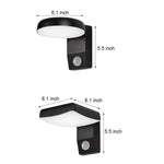 Black Motion Sensor Outdoor Wall Light Rotatable
