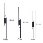 Minimalist Long Strip Aluminum Led Black Nordic Wall Lights Indoor