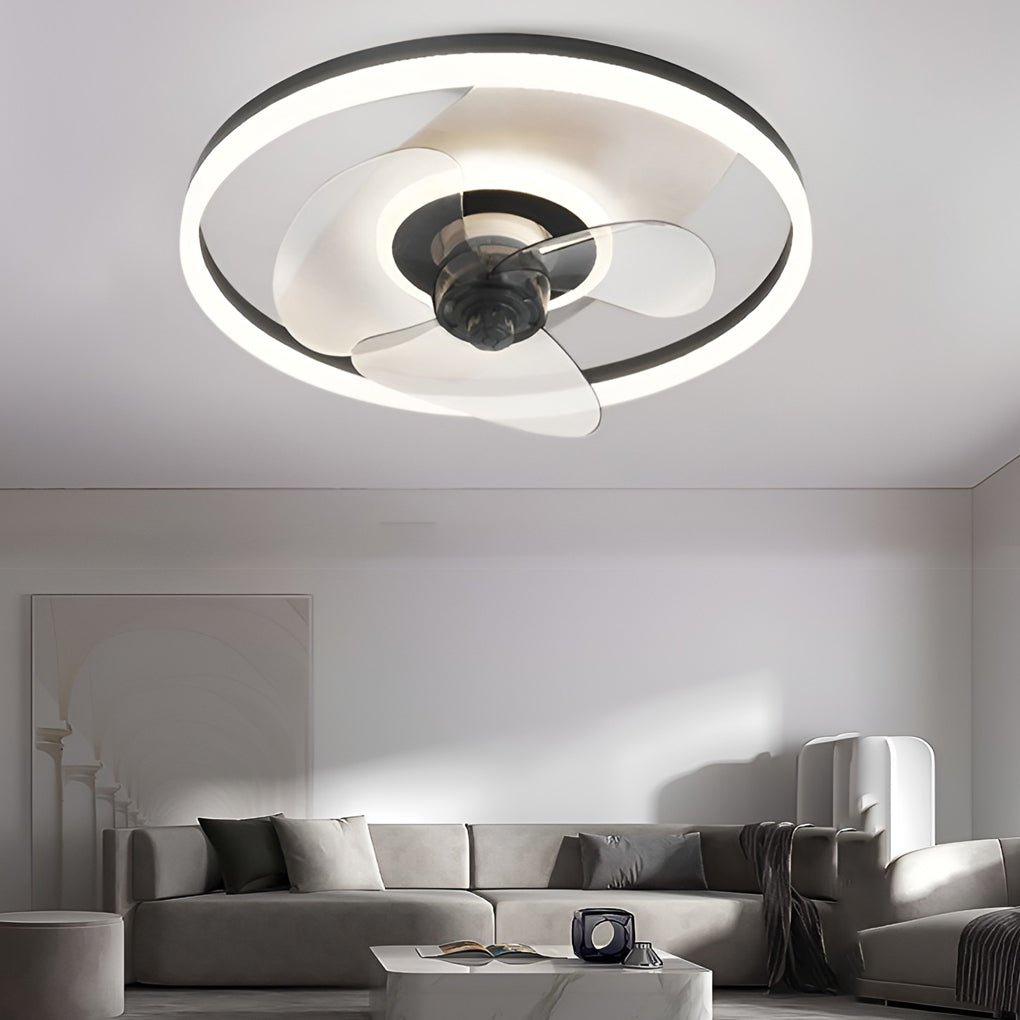 Circular Stepless Dimming Ceiling Fan Light