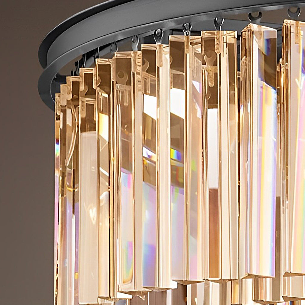 Round Metal Crystal Chandelier Ha084687