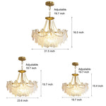 Glass Led French Style Chandelier Ha093728