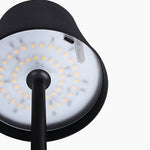 15 Inch Cordless Modern Cool Hue Metal Table Lamp Black White