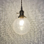 Spherical Glass Cracked Pattern Ceiling Lamp Li001924