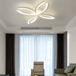 Led Flush Mount Flower Shaped Acrylic Ceiling Light White Gray Ceiling Lighting Fixture For Living Room