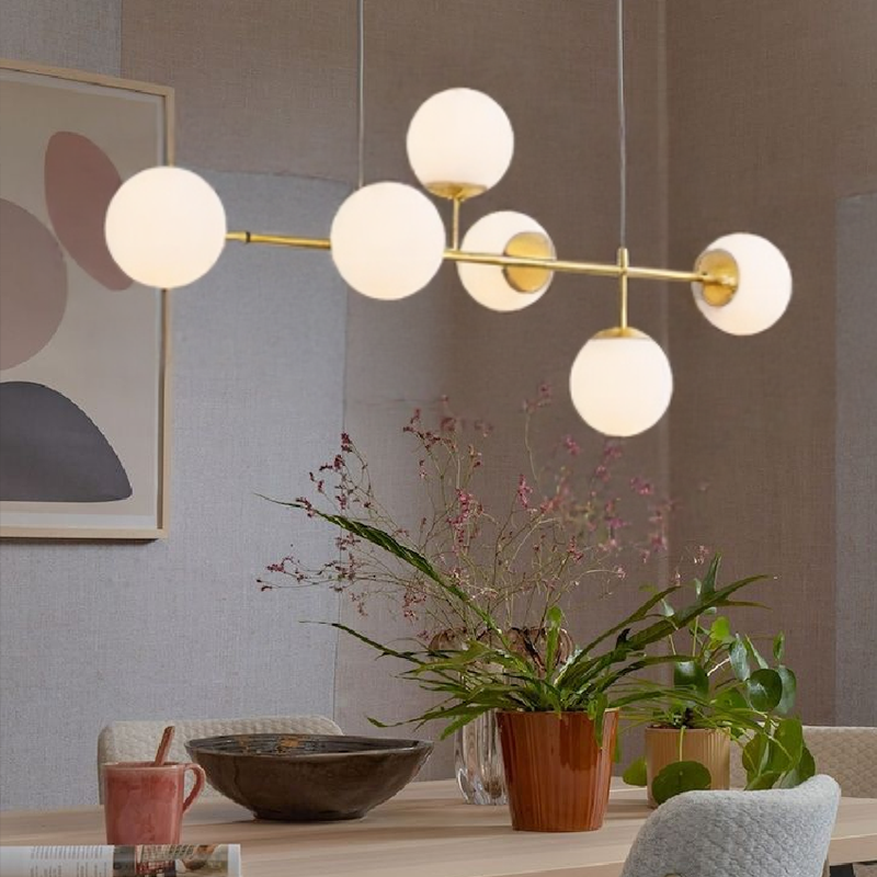 Modern Glass Orb Pendant Light