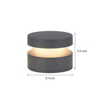 Minimalist LED Bollard Landscape Light in Sand Gray, 12W Warm White 3000K, IP65 Waterproof