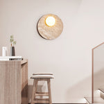 Moonwake Travertine Wall Sconce – Modern Natural Stone Lighting