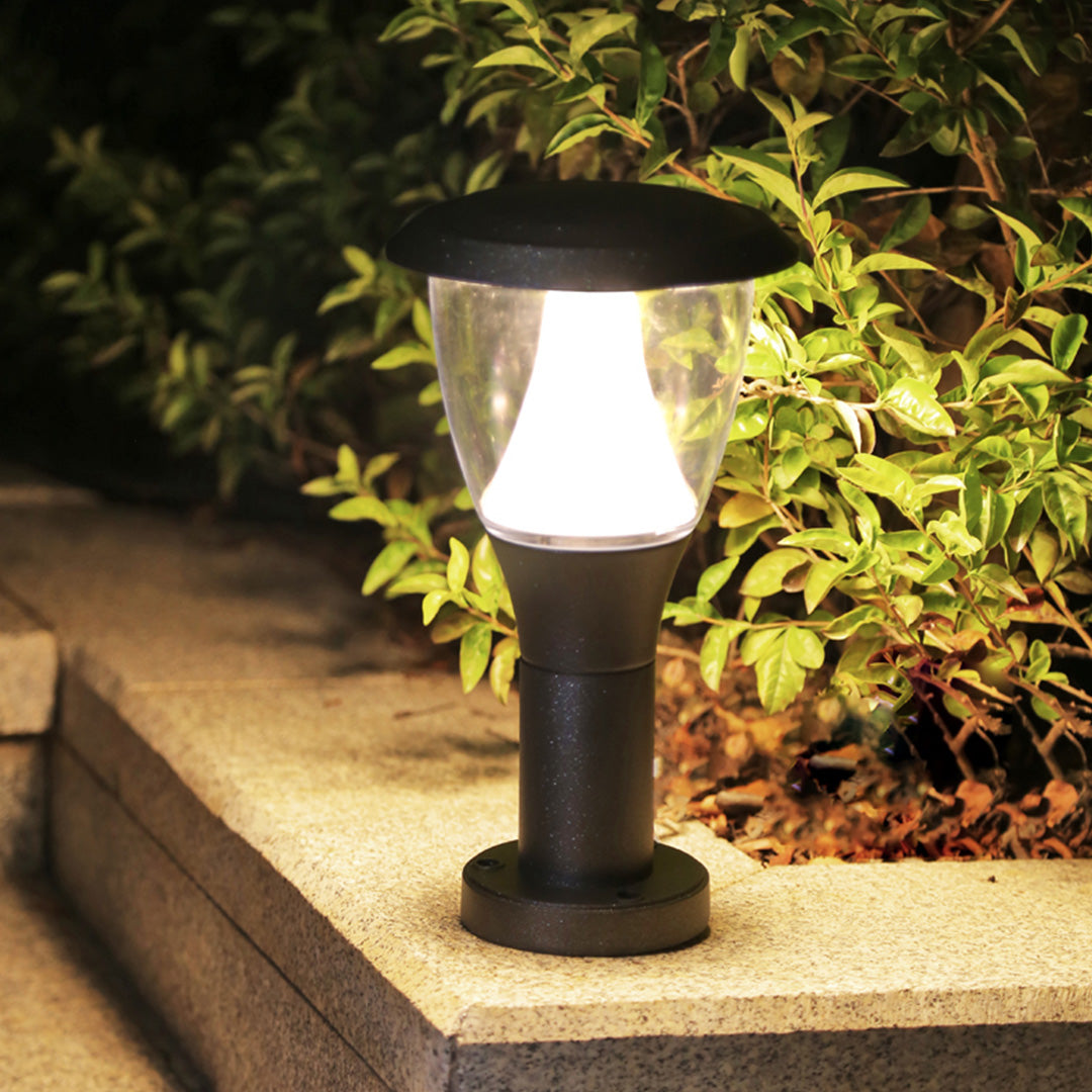 Luma Bollard Outdoor Pathway Light in Black Aluminum