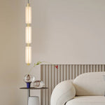 1 2 3 Heads Acrylic Cylinder Pendant Lights Modern Hanging Lamp In Gold Black