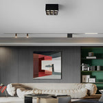 Square Grid LED Downlight Spotlight, 24° Beam, Surface Mount, Modern Architectural Ceiling Light