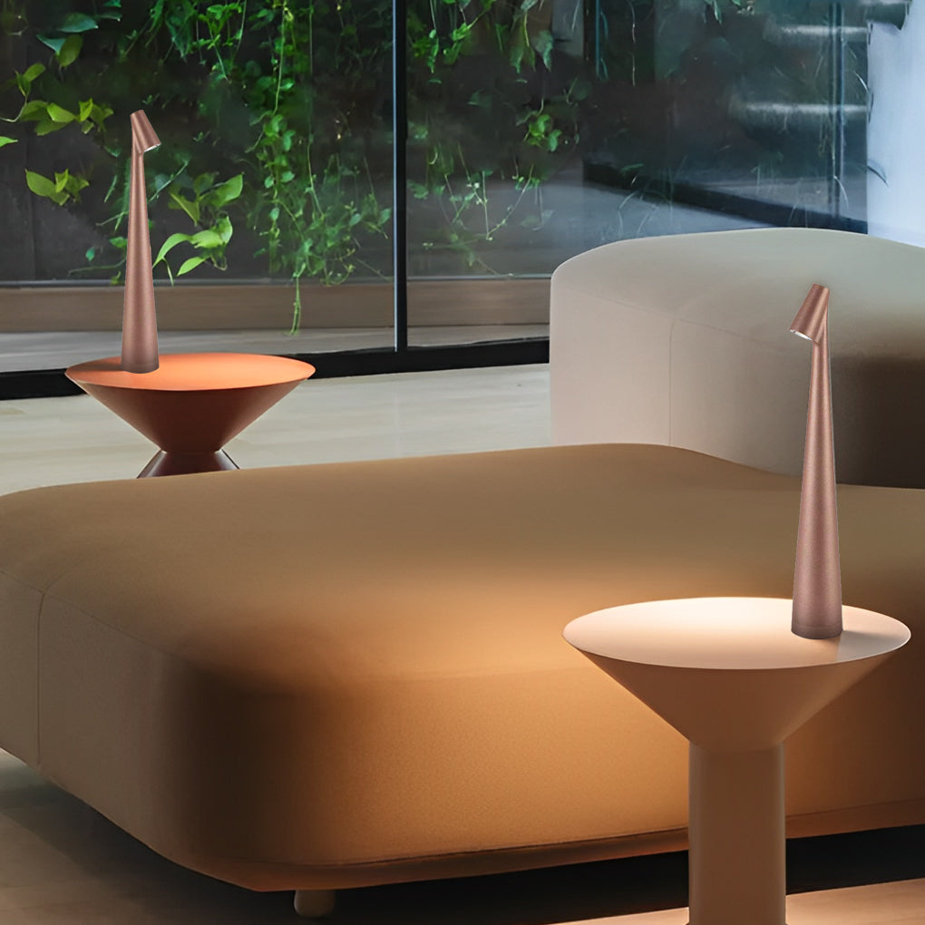 Modern Conical Stem Accent Table Lamp Led