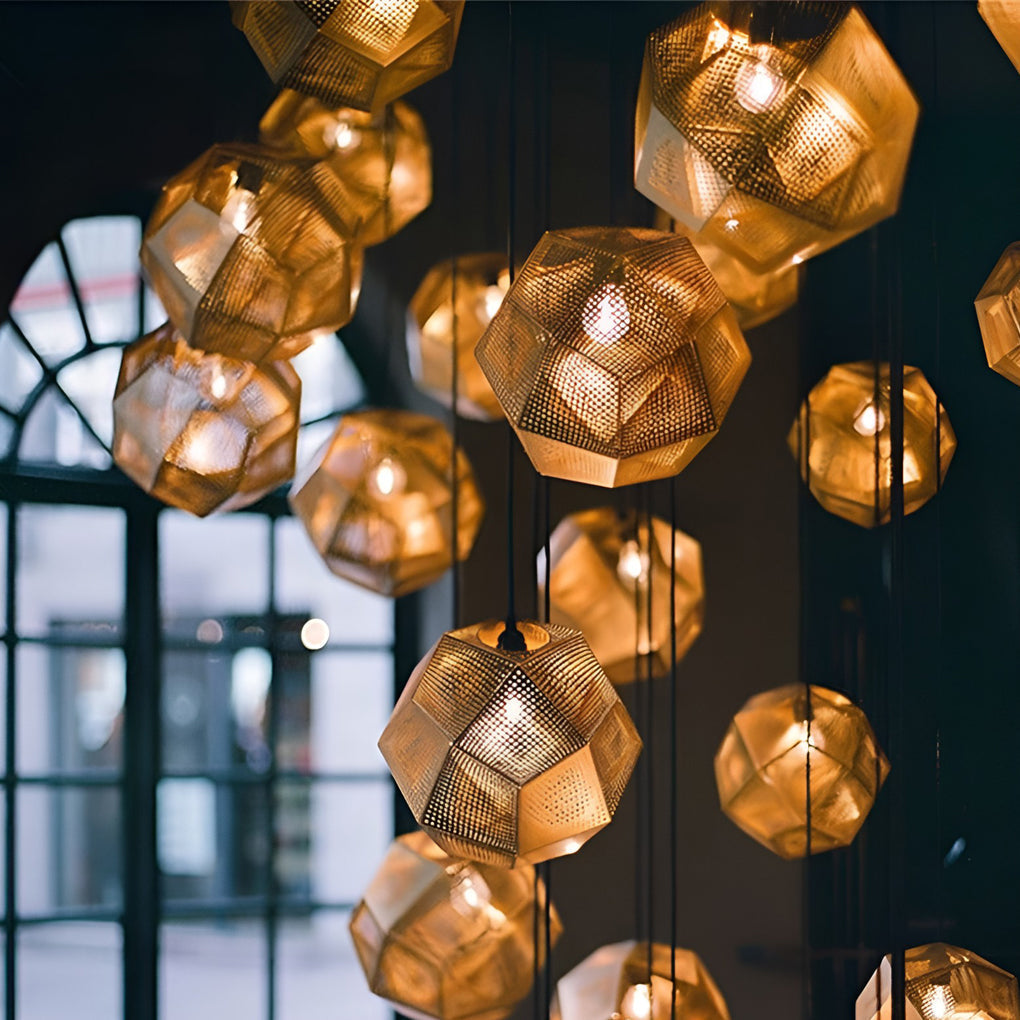 Geometric Round Pendant Light Li001974