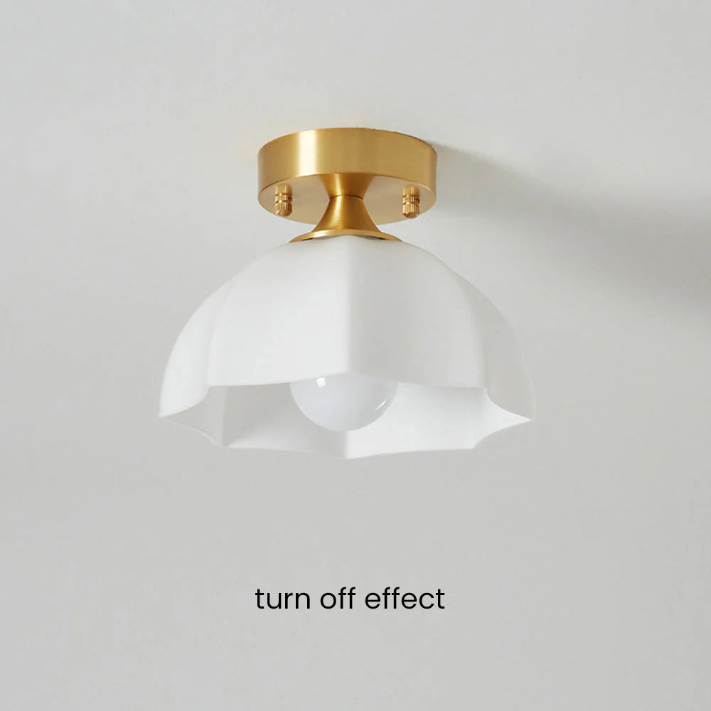 Minimalist White Dome Ceiling Light