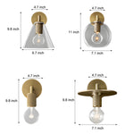 Simple Glass Shade Creative Hardware Minimalist Postmodern Wall Lamp