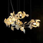 Golden Gingko Leaf Chandelier