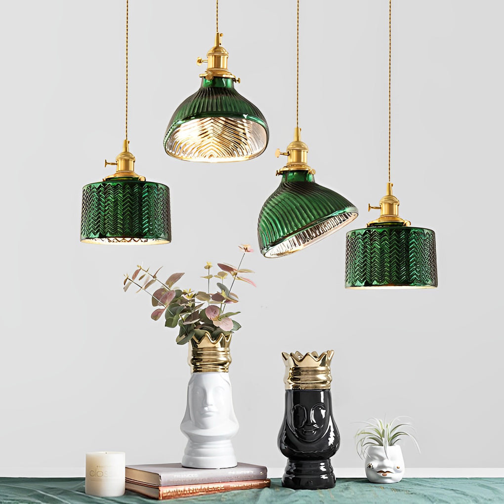 Green Retro Pendant Lights Ha077820