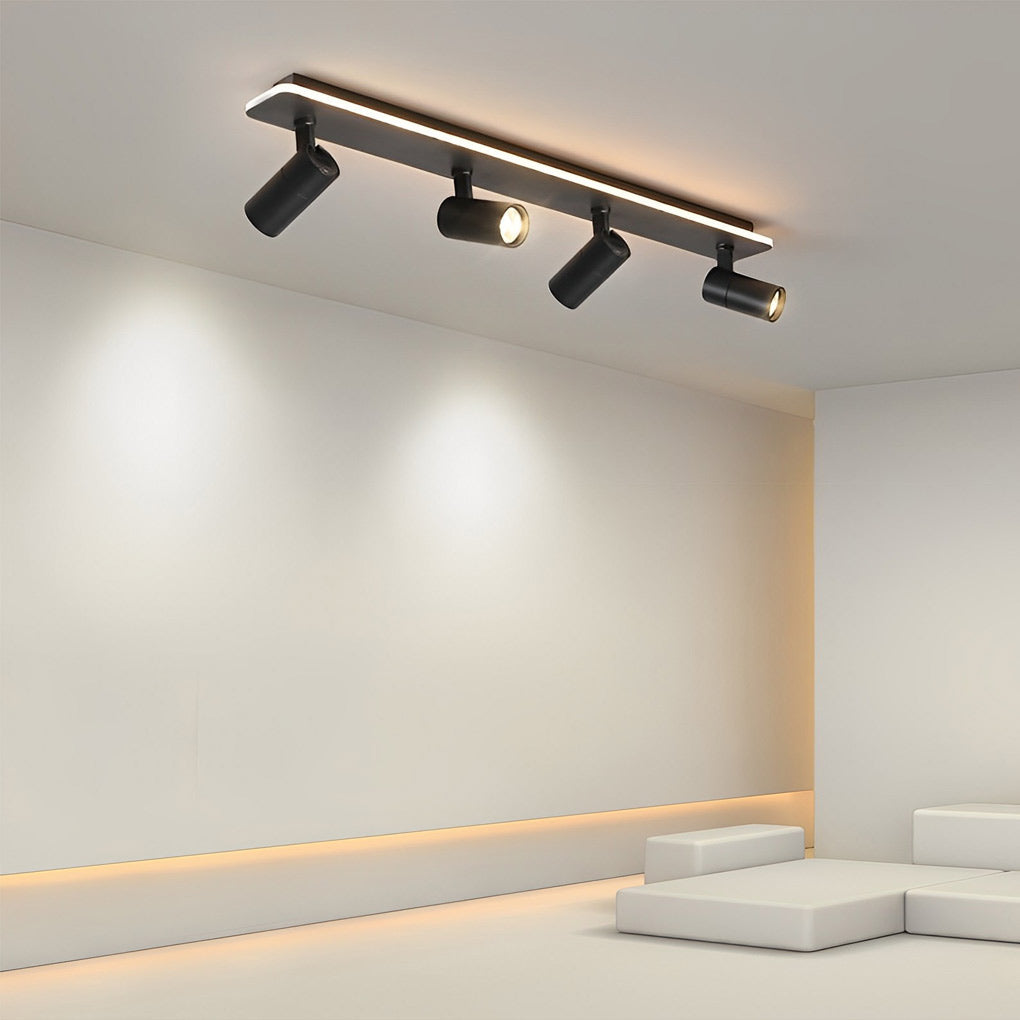 Recessed Adjustable LED Spotlight Fixture, Modern Aluminum Trim