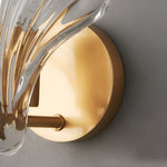 Creative Fan Shaped Glass Three Step Dimming Led Wall Sconce