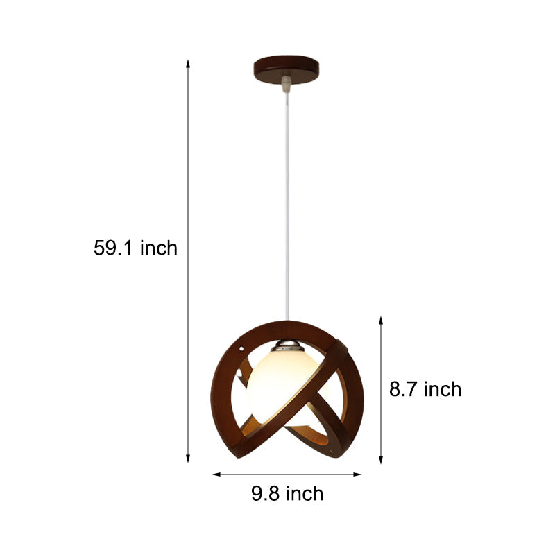 Simple Wood Japanese Pendant Light Li002661