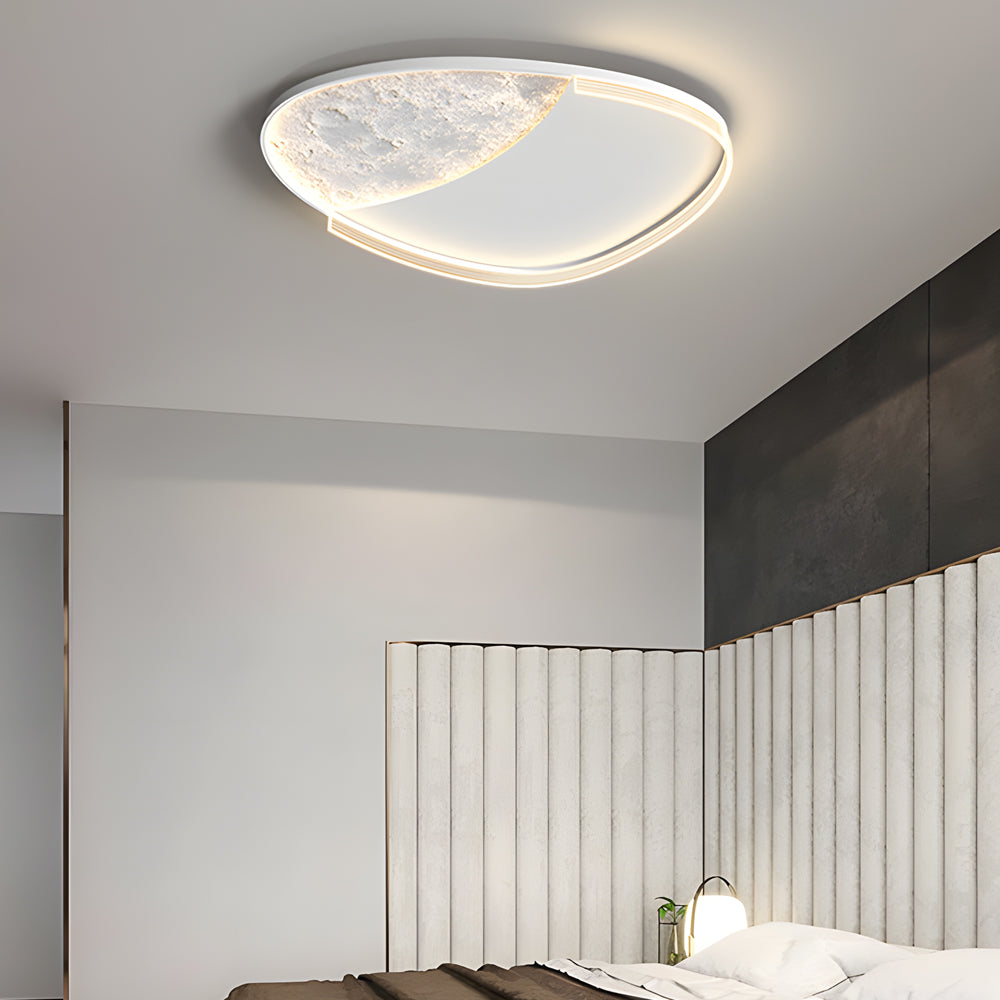 Geometric Simple Lunar Texture 3 Step Dimming Led Modern Ceiling Lamp