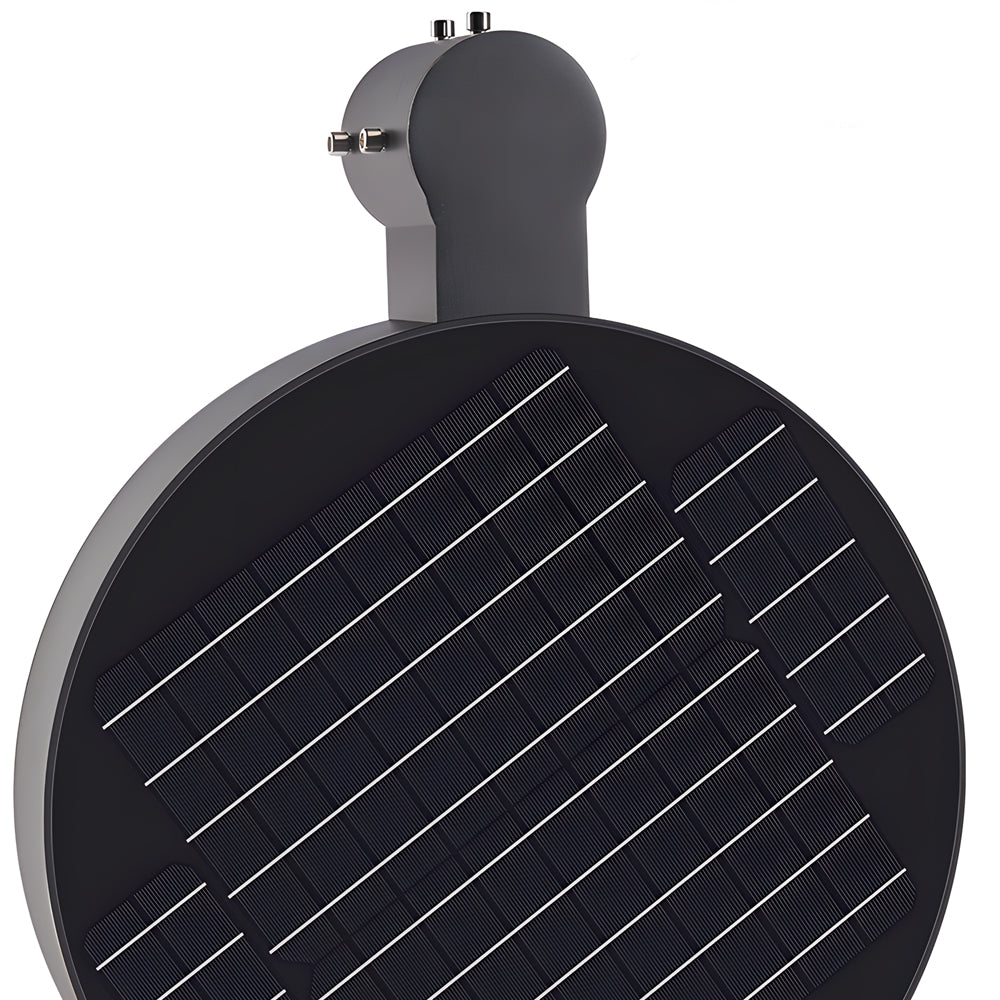 Round Waterproof Smart Remote Control Led Solar Lamp Post Top Lights